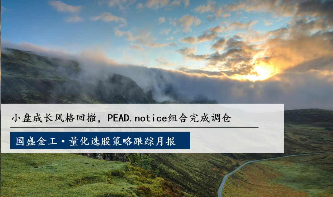 国盛量化 | 小盘成长风格回撤，PEAD.notice组合完成调仓