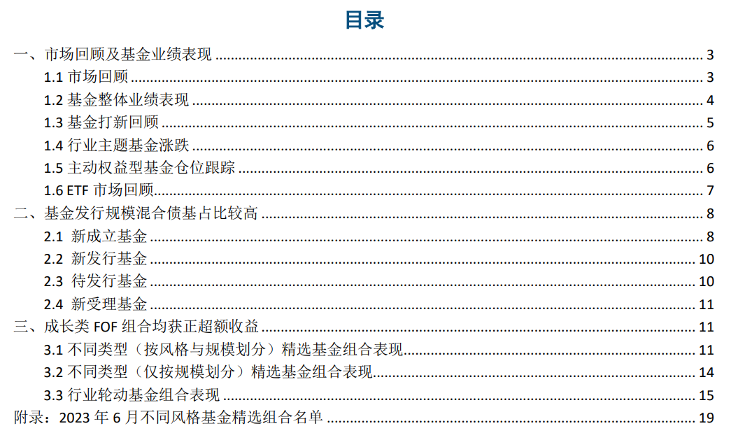 主动权益基金增仓通信医药，中盘成长基金组合单月超额2.18%——基金市场与FOF组合6月报