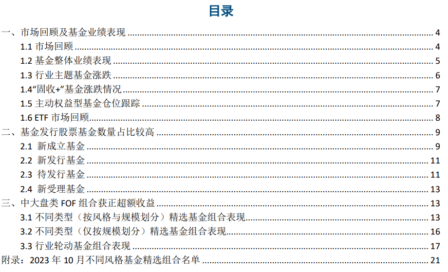 ETF净流入减缓，动态Alpha基金组合正超额——基金市场与FOF组合10月报